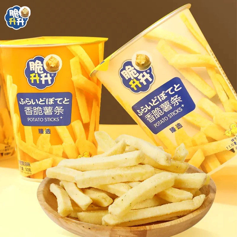 脆升升杯装薯条50g*6杯蜂蜜番茄香脆零食生日礼物高颜值网红零食