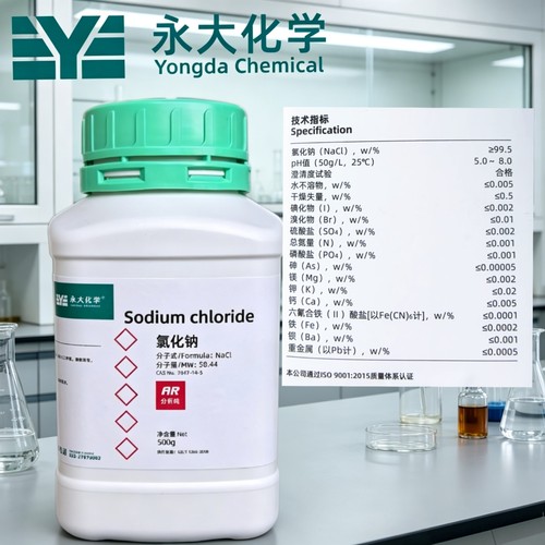 天津永大氯化钠分析纯500克盐雾试验工业盐含量99.5实验化学试剂