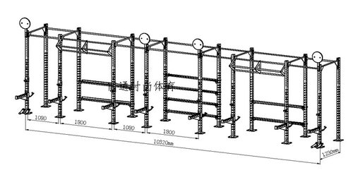 体能训练综合架 深蹲 卧推训练架多功能哑铃 球架 壶铃架款 16根