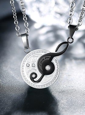 情侣项链一对男女吊坠定情信物