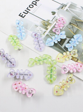 KT果冻鱼骨贴片可粘发夹DIY