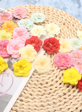 4cm仿真迷你小雏菊花头假花diy手作汉服素绢花礼盒喜盒点缀花装饰