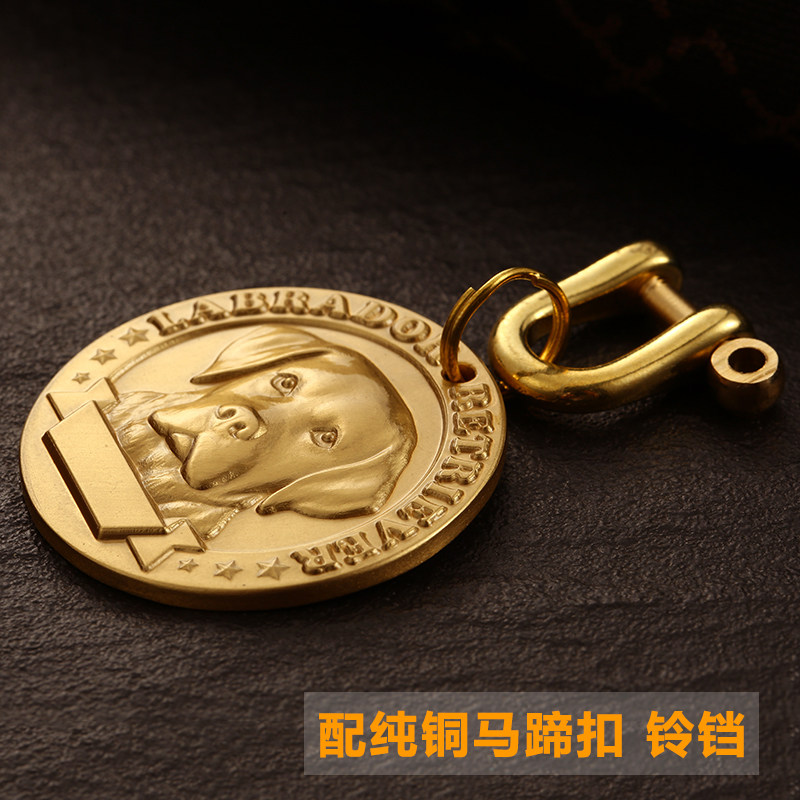 狗牌身份牌定制泰迪金毛狗狗铃铛订做浮雕铜名牌刻字防丢宠物挂牌