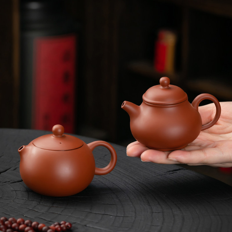 朱泥紫砂壶原矿半手工小容量泡茶壶功夫可养泡茶器一人茶具西施壶