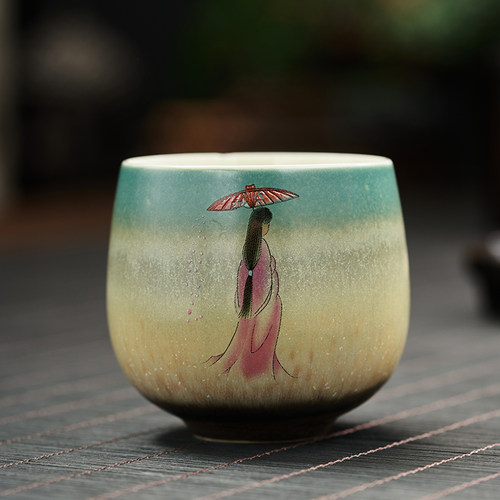 陶瓷个人专用高档手绘功夫茶杯