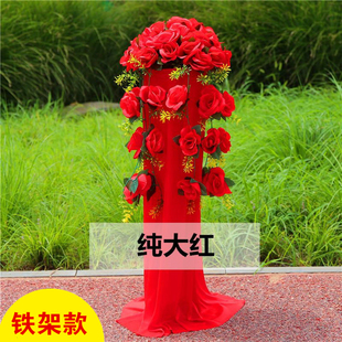 新款婚庆道具42头下垂路引花蓝拱门配套升降路引花柱婚礼装饰用品