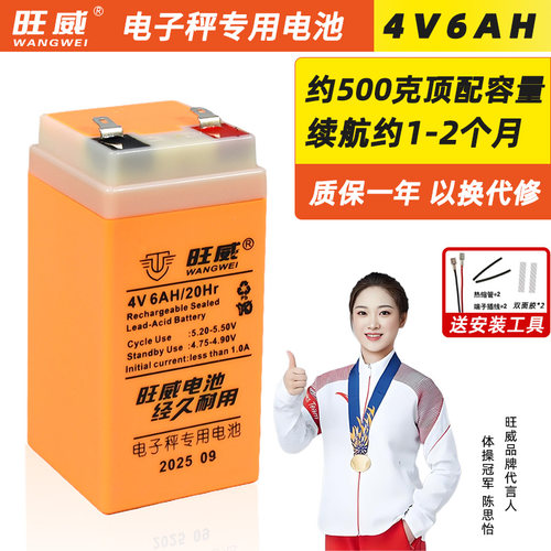 旺威4V大容量电子秤通用电池