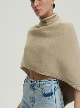 PIECE MIND秋冬多色小高领多层次套头披肩