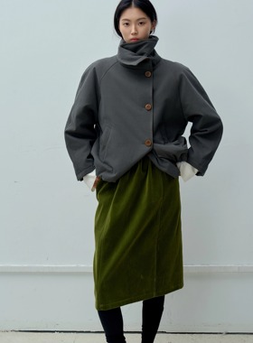 PIECE MIND匹马棉高领宽松皮球裤棉服套装