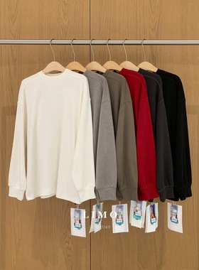 【LIMO】6色爆款T高品质砍五线大版宽松百搭显瘦长袖T恤5895