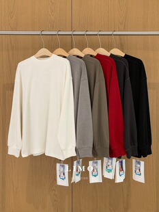 宽松百搭显瘦长袖 T高品质砍五线大版 6色爆款 T恤5895 LIMO