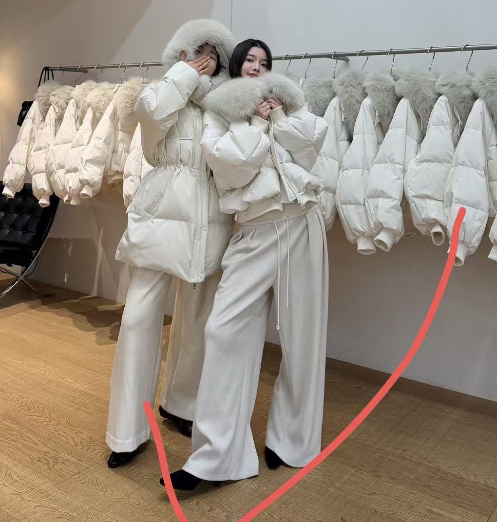 【DG】韩系简约洋气百搭慵懒感显瘦压褶拼接宽腰头休闲阔腿裤9770