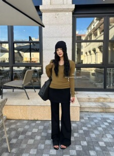 LIMO 微喇休闲裤 秋上新 假两件裙裤 5853 巨显瘦高智感超模裤