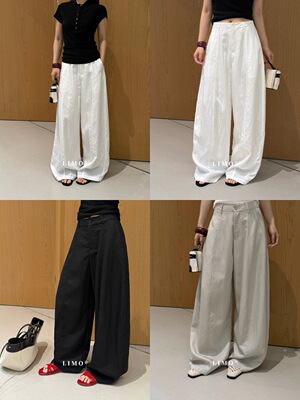 【LIMO】夏季韩系简约百搭显瘦莱赛尔前中压线薄款弯刀西裤 5713