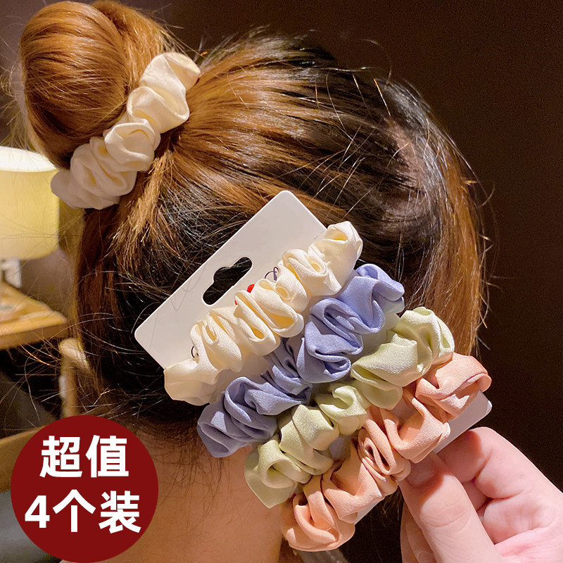 小清新布艺小肠圈发圈女耐用扎头皮筋韩国发饰丸子头发绳百搭头绳