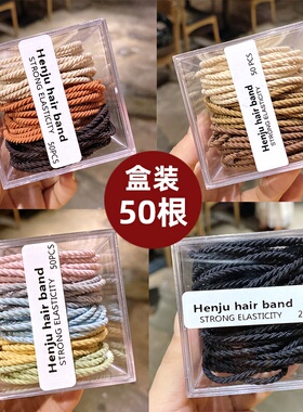 头绳女简约气质韩国皮套2021年新款发圈黑色橡皮筋发绳扎马尾头发