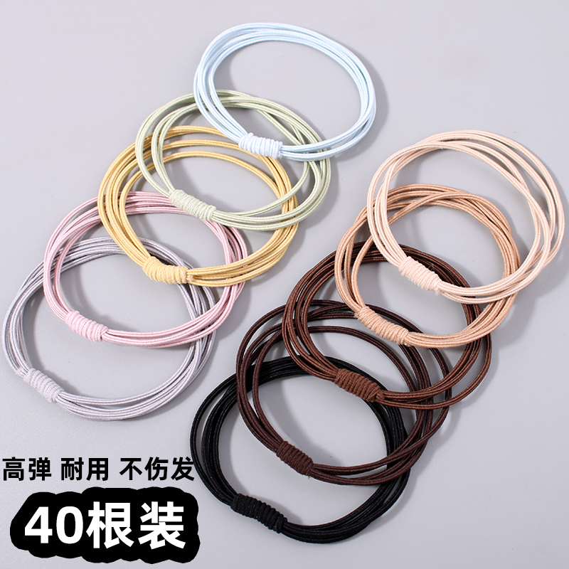 黑色发圈马尾皮套发绳耐用头绳