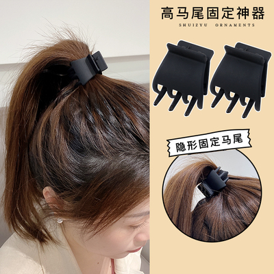 不塌发夹女小抓夹扎高马尾的爪夹后脑勺发卡防塌固定神器夹子头饰