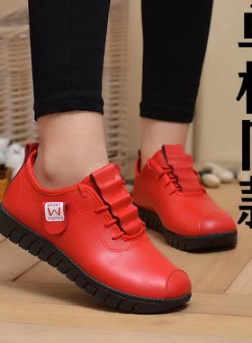 豆豆鞋PU单棉同款防水PU休闲鞋
