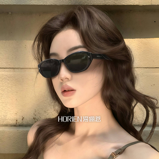 海俪恩少女粉色猫眼墨镜女2026新款高级感复古风显白太阳眼镜8503