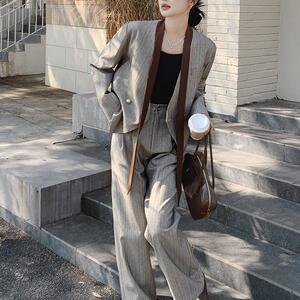 小香风波点西装套装女春秋2025新款轻熟风御姐韩系两件套流行图片