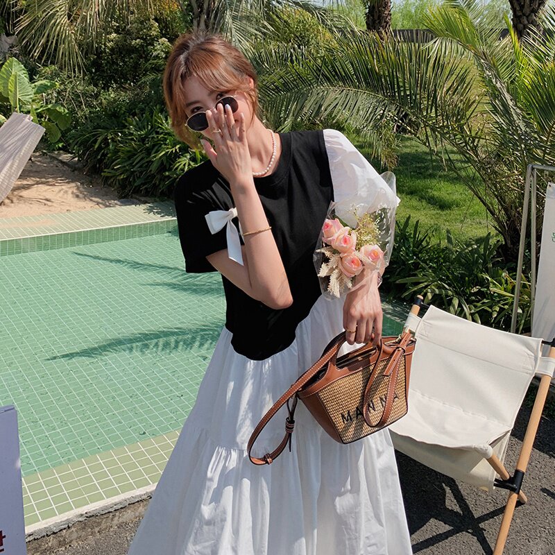 【夏季新款】可盐可甜夏日不规则拼接连衣裙Z287F2220-P95-K148图片