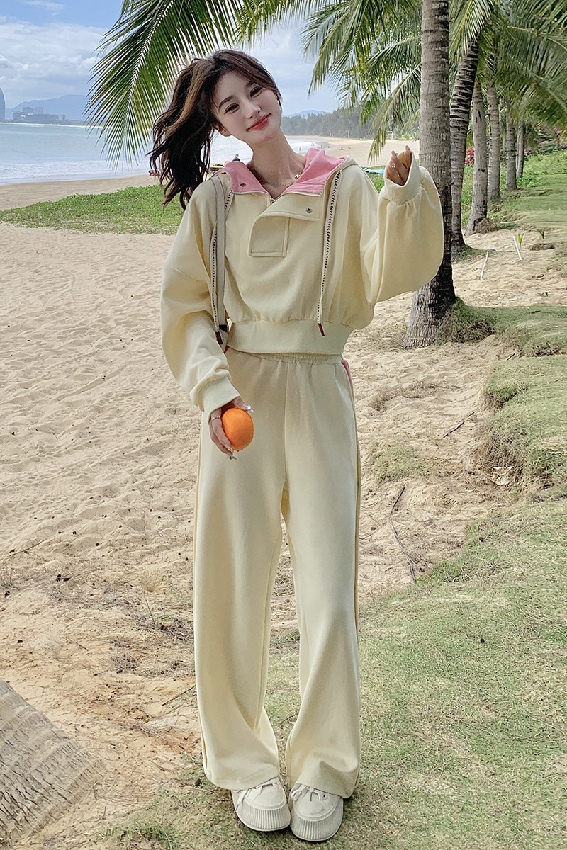 24春新款-盐系运动风撞色卫衣套装287-2809-P175-K238,女装套装/套裙,浙宝287