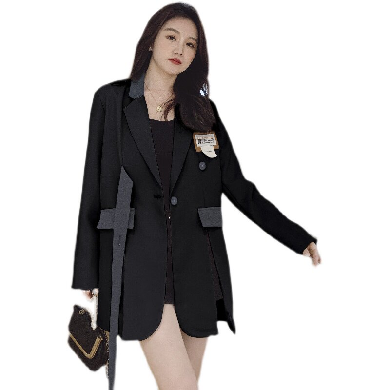 【加色+加码】前开叉+飘带撞色设计款小西装Z287-2202-P115,商品下架区,浙宝287