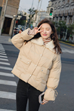 现货超高数据双色兔毛毛领修身短衣F896P125控价198，女装短外套，浙宝287