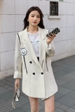 【现货】后开叉小熊撞色拼接西装Z287-2211-P120-K178，女装西装，浙宝287