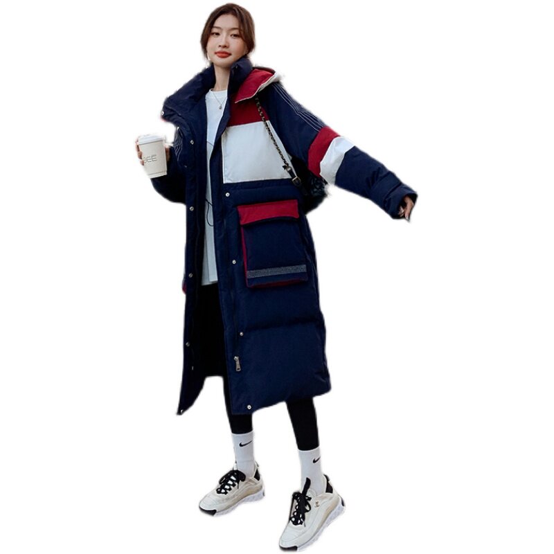 独特超好看撞色长款羽绒棉服女冬2024新款设计感小众棉衣棉袄外套,女装棉衣/棉服,浙宝287