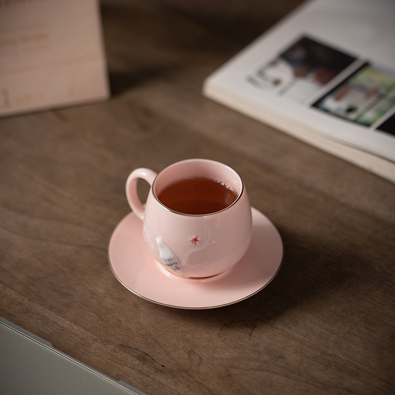 粉色喜上眉梢主人杯个人专用功夫茶杯家用品茗杯高档小茶杯送礼品,餐饮具,茶宠摆件,淘宝优惠券,粉丝福利购,淘宝优惠卷