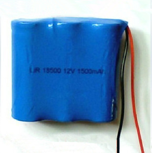 全新 LIR 18500 12V 1500mAh 可充电锂电池组 工业锂电池 电池组