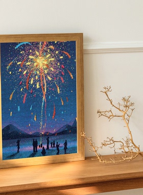 Kibifufu可比富富500片减压插画咩咩羊长日焰火在海边成人拼图