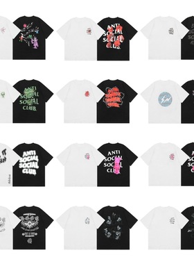 潮牌ASSC 新款字母印花ins美式街头男女宽松休闲夏季圆领短袖T恤