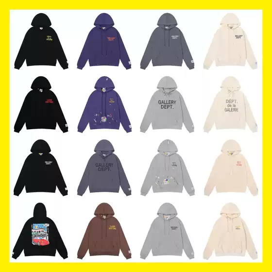 Niche Fashion Brand Gallery Dept Hollywood Limited Edition James-Style Hand-Painted Splatter Letter Hoodie