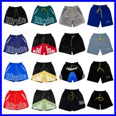 Rhude Shorts Marlboro Fog High Street Fashion Brand Drawstring 3m Letter Reflective Hip-Hop Beach Five-Point Basketball Shorts for Men