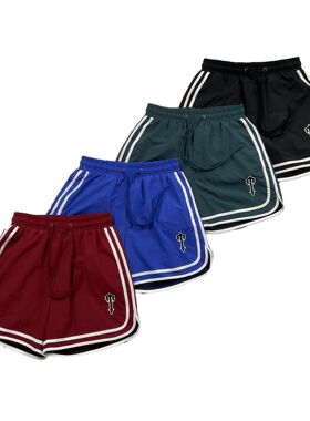 货源2024夏季新款Trapstar字母刺绣男女同款休闲运动短裤