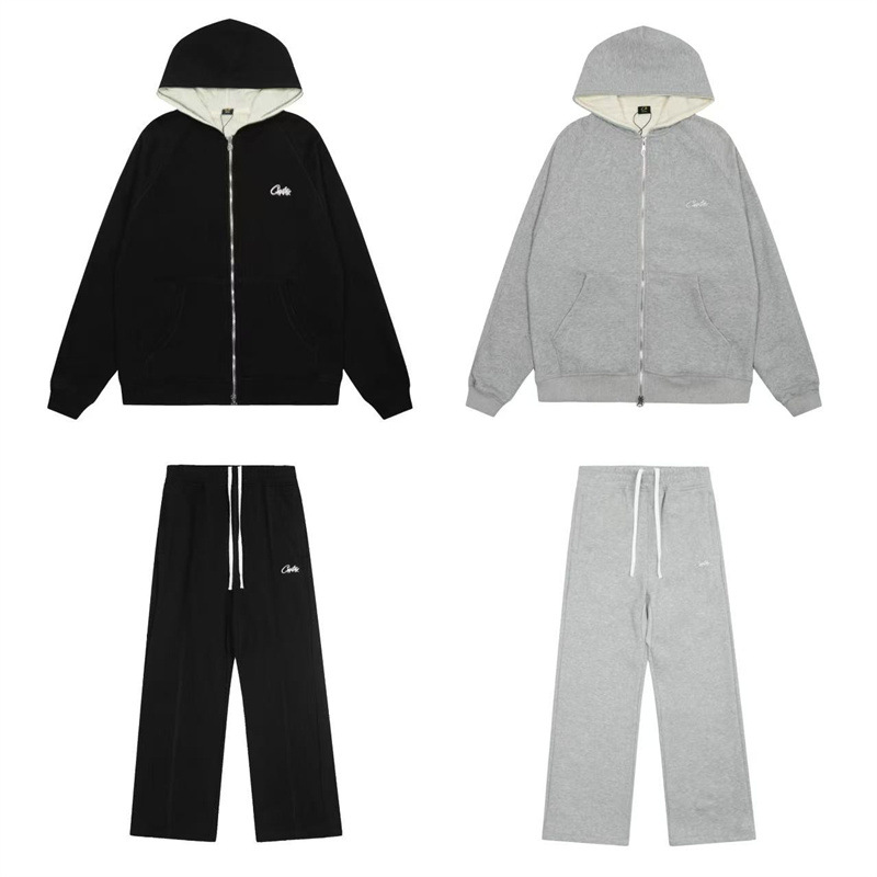 恶魔岛刺绣字母小标贴布卫衣套装