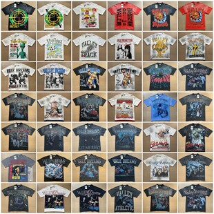 Forever美潮高街复古印花水洗休闲宽松短袖 男女T恤夏 Valley Vale