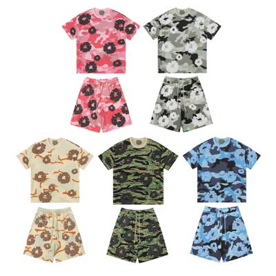 2025SS美潮DENIM TEARS高街新款印花休闲宽松情侣短袖短裤套装