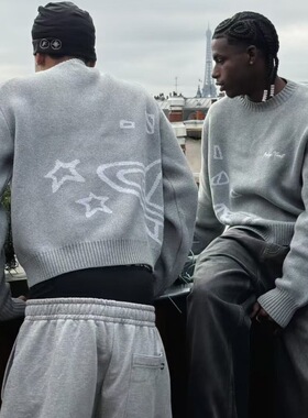 Broken Planet星球提花刺绣logo针织衫街头男女情侣毛衣潮