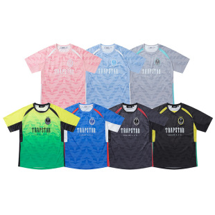 Trapstar字母Logo数字篮球服足球衣渐变运动短袖T恤男女透气短T恤