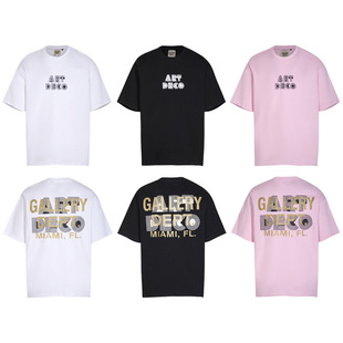 T恤 标语LOGO闪粉烫金印花男女宽松休闲圆领短袖 Gallery Dept新款