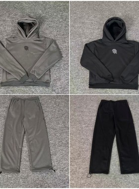 Mertra美潮刺绣字母高街休闲宽松连帽卫衣休闲运动长裤加绒套装