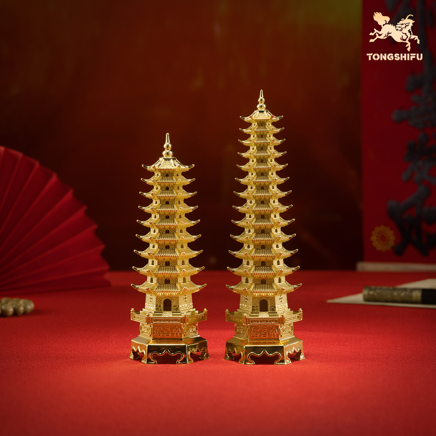 铜师傅《文昌塔》办公室书桌书房铜摆件 家居装饰工艺品送礼摆件,家居饰品,桌面摆件,淘宝优惠券,粉丝福利购,淘宝优惠卷