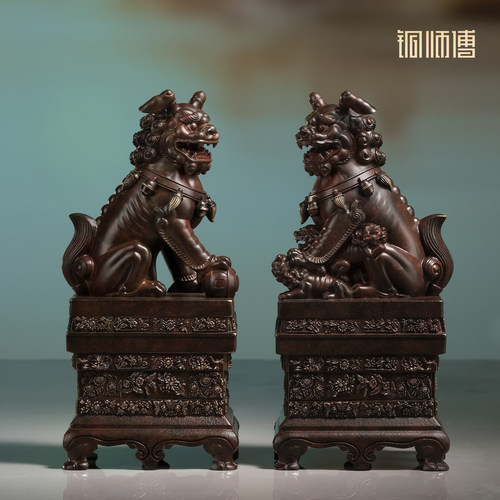 铜师傅《铁狮套装》摆件