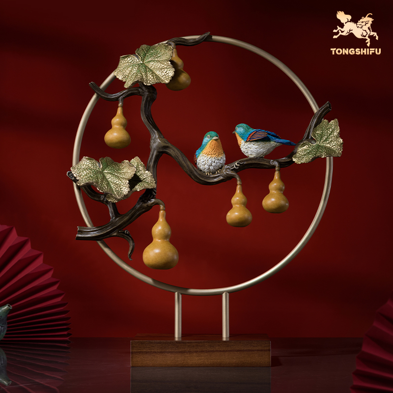 铜师傅《福禄长久》铜摆件