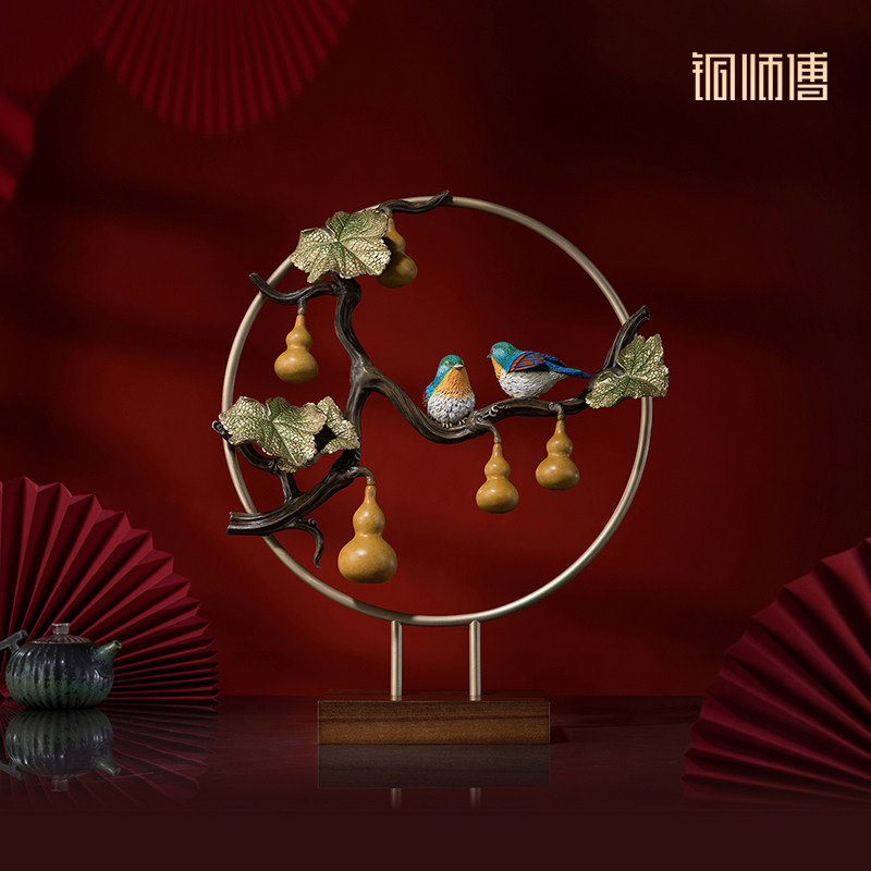 铜师傅《福禄长久》铜摆件