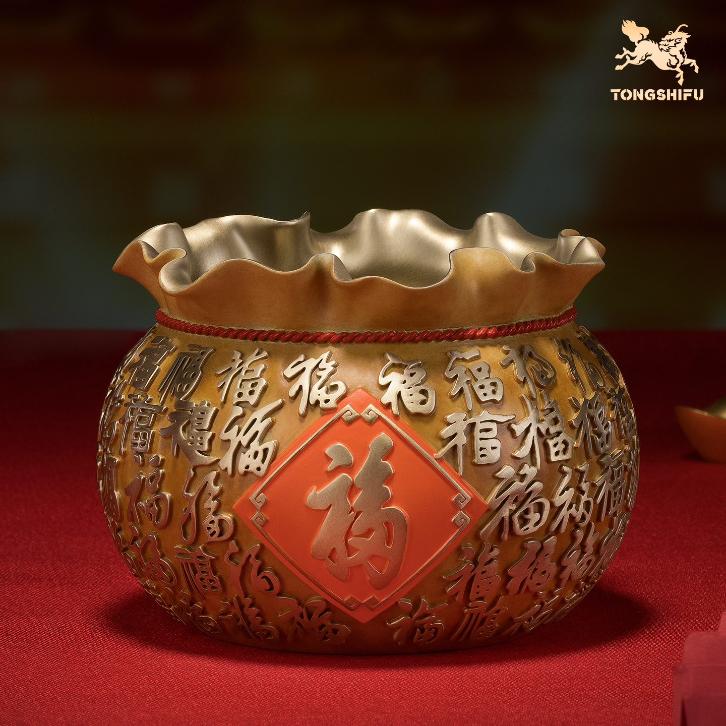 铜师傅《百福袋》摆件